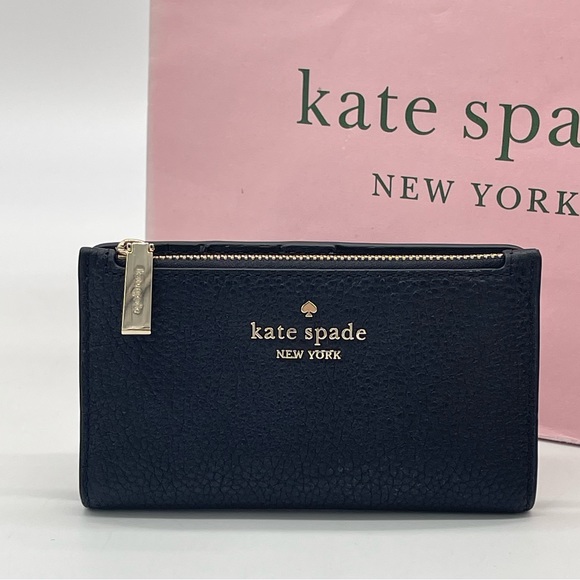Kate Spade Small Slim Bifold Wallet Black - Picture 2 of 7